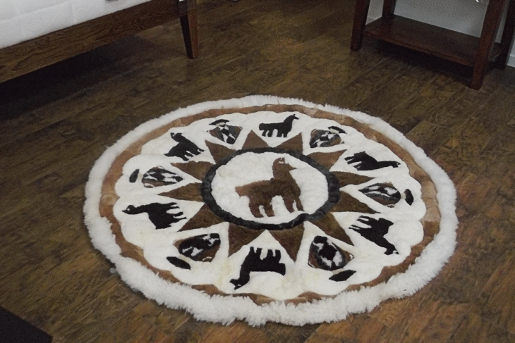 Round Alpaca Rug